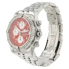 Breitling Chronomat Evolution Red Dial Stainless Steel 43mm Automatic A3356 3