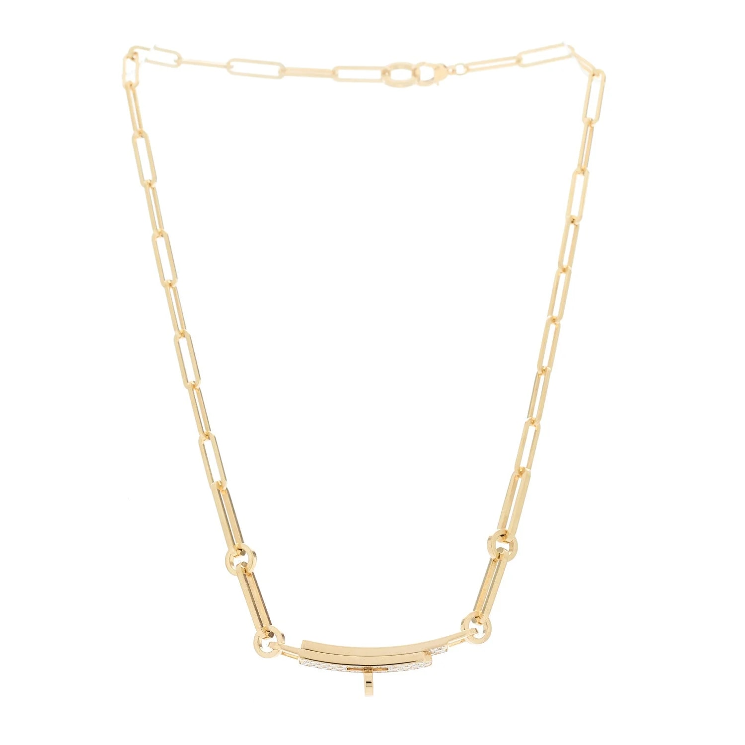 18K Yellow Gold Pave Kelly Chaine Choker 3