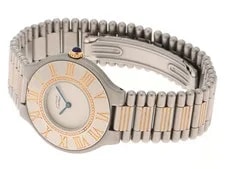 Cartier Must 21 Ventian W10051F4 Gold Plated / Stainless Steel 27mm #DW1180 3