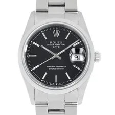 Rolex — Rolex Datejust 16233 Black Bar R Number Second Hand — Watch — resale