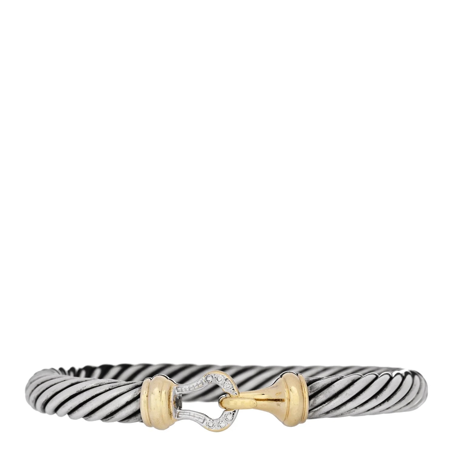 David Yurman — 18K Yellow Gold 7mm Cable Buckle Bracelet — Accessory — resale