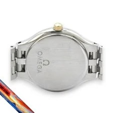 Omega Devil K18 Gold Stainless Steel Quartz 595.0101 3