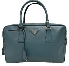 Prada — Authentic Prada Mini Boston Triangle Logo — Handbag — resale