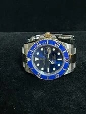 2016 Rolex Submariner Bluesy 116613 Blue Dial TT 18kt Oyster With Papers 40mm 4