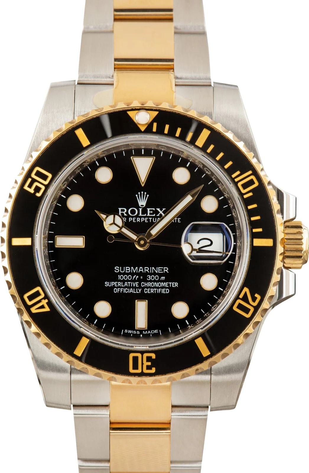 Rolex — Rolex Submariner Steel & Gold 116613LN Black Dial — Watch — resale