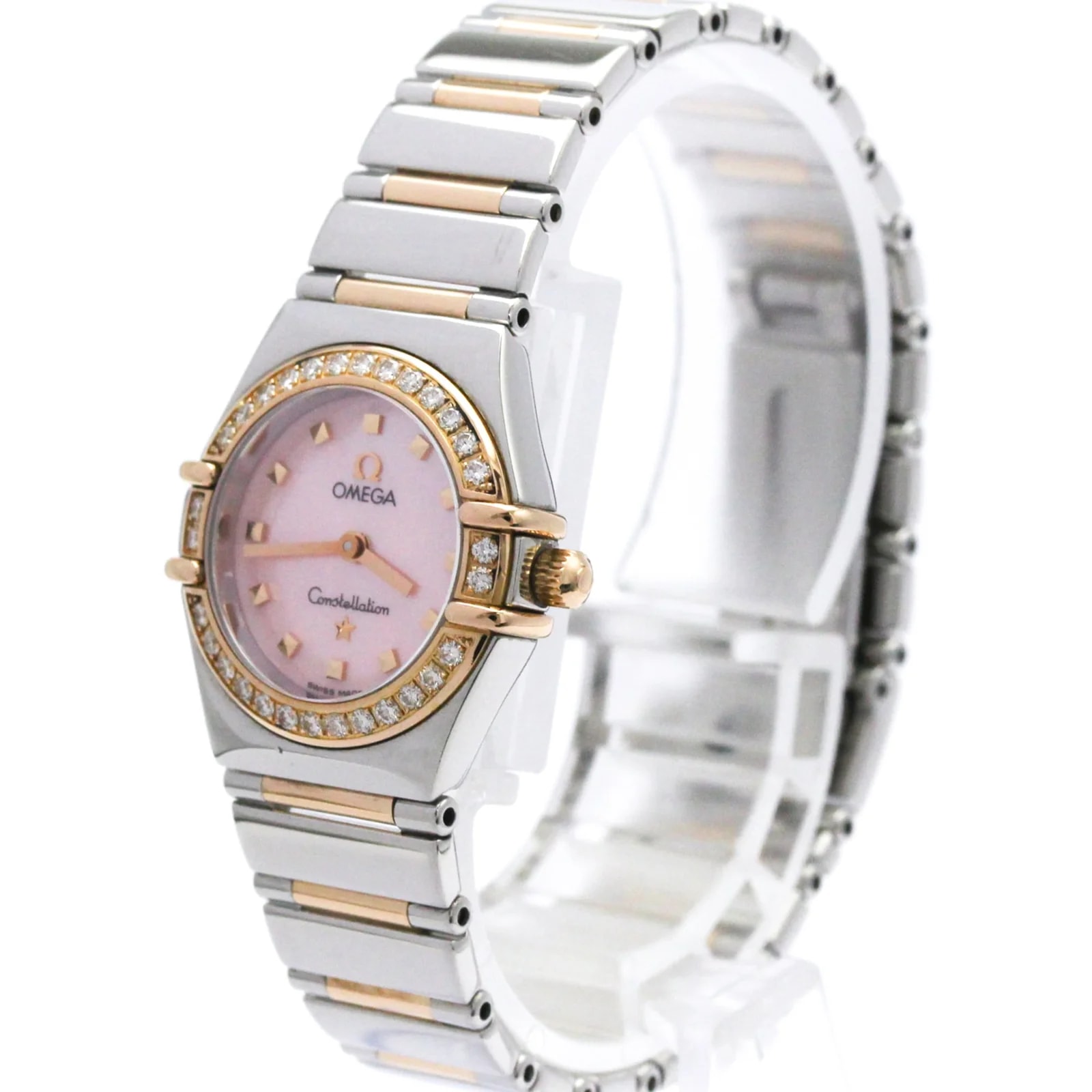 Omega Constellation Quartz Stainless Steel and Rose Gold With Diamond Bezel 2
