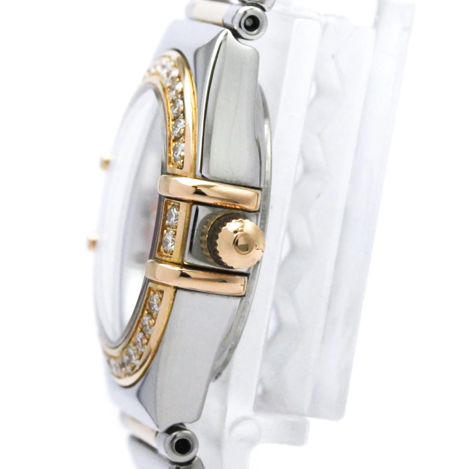 Omega Constellation Quartz Stainless Steel and Rose Gold With Diamond Bezel 4