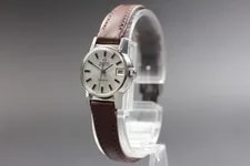 [Exc+5] Omega Geneve Cal.684 AT White Dial Date 20mm From Japan 4