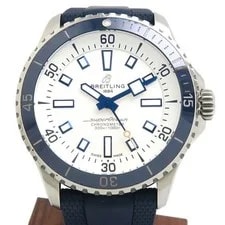 Breitling — Breitling A17375 42mm White Automatic Box Papers Stainless Steel — Watch — resale