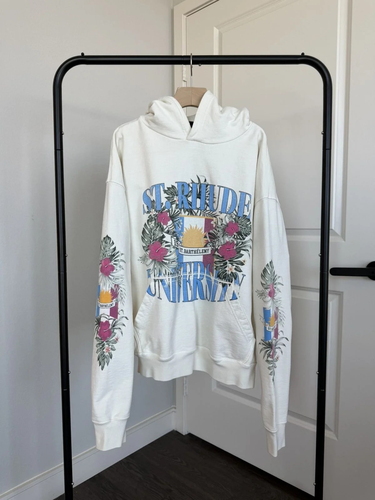 Rhude — Rhude Floral Flag St University Hoodie — streetwear — resale