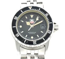 [EXC+5] TAG Heuer Professional 2000 929.208G Black Dial Qz Japan 2