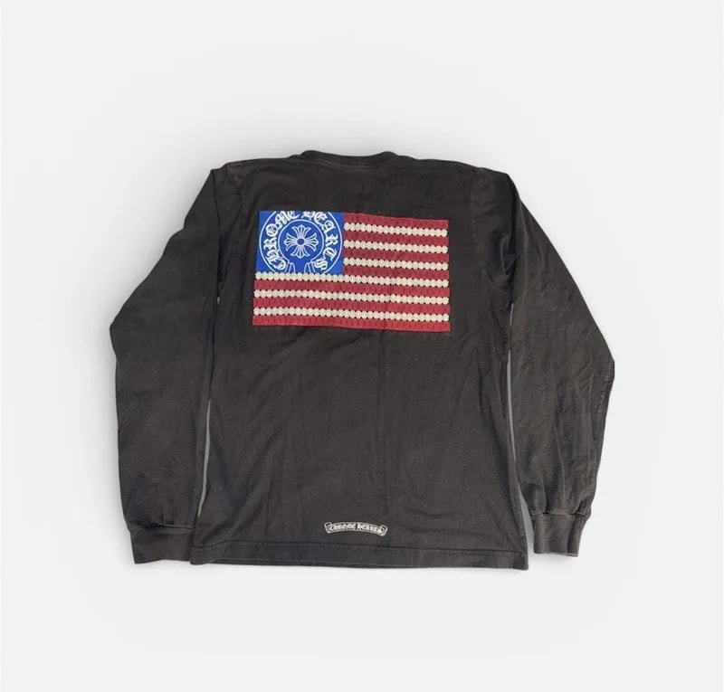 Chrome Hearts — Hearts American Flag Long Sleeve Tee — streetwear — resale