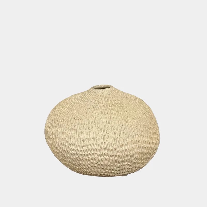 Artist — Sofi Ceramic Pleated Light Clay Vase 2 — decorative_object — resale