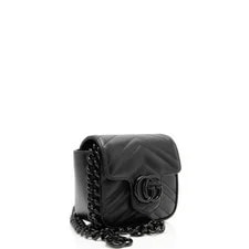Gucci Matelasse GG Marmont Monochrome Square Chain Belt 2