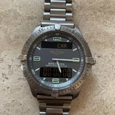 Breitling Aerospace E65062 Quartz Ana Digi Titanium 40mm Gray Dial Pilot 3
