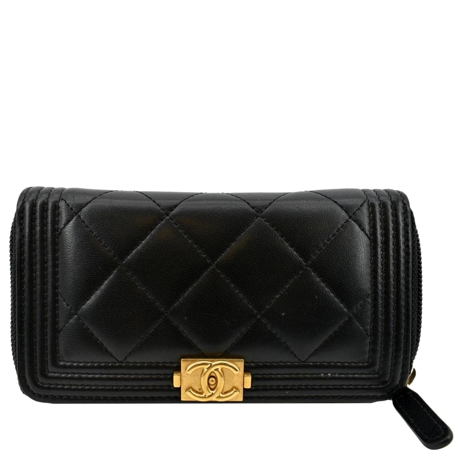 Chanel — Chanel Small Boy Zip Around Wallet — Handbag — deal
