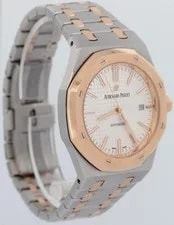Papers Audemars Piguet Royal Oak White Steel Gold 41mm 15400SR.OO.1220SR.01 BOX 4