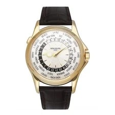 Patek Philippe — Patek Philippe World Time 5130J 18K Yellow Gold Box Papers — Watch — resale