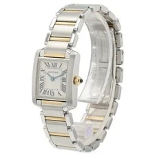 Cartier Tank Francaise Silver Color Dial Gold & Steel 20mm Quartz W51007Q4 3