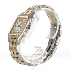 Authentic Cartier Pantheresm 2-ROW W25029B6 SSxYG Quartz #270-004-288-6645 2