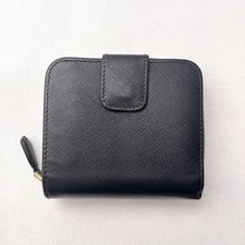 Prada Compact Zip Bifold Wallet 0216 From Japan 3