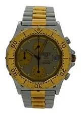 Heuer (Pre-Tag) 38mm Two Tone 3000 Series Chronograph Swiss 234.206! 2