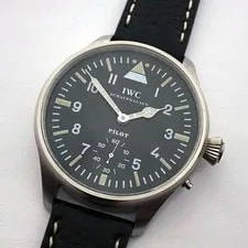 IWC Schaffhausen — Big Swiss Military IWC Schaffhausen Steel Case Pilots WW2 — Watch — resale