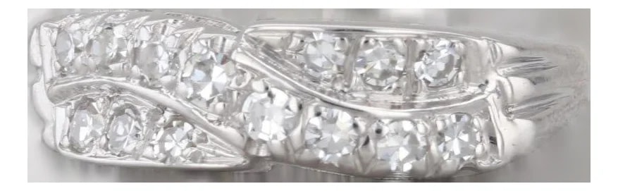 0.25ctw 14k White Gold Size 6 Anniversary Wedding Band — Jewelry — resale