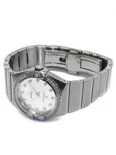 Omega Constellation Brushed 12P & Bezel Diamond 123.15.27.60.52.001 Quartz 27mm 2