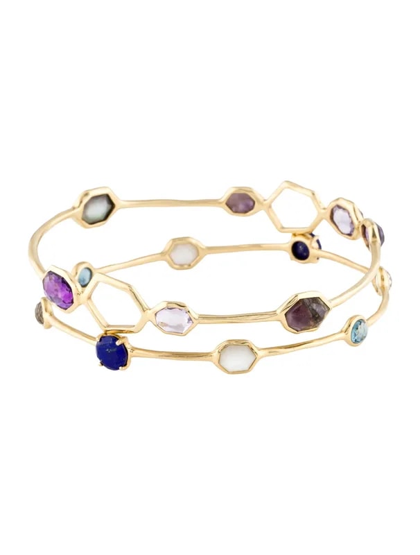 Ippolita — 18K Rock Candy Multistone Bangle Set — Jewelry — resale