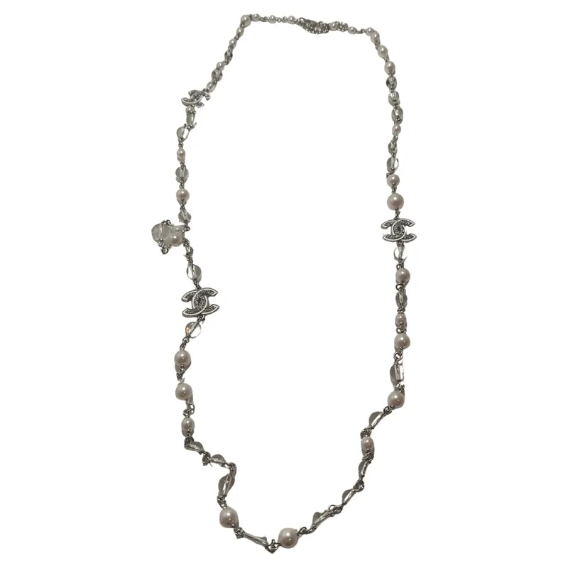 Chanel — Chanel Rhinestone CC Logo Long — Jewelry — resale