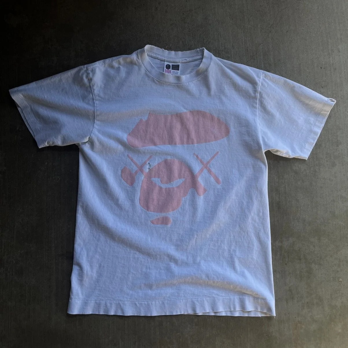 2005 Bape × Kaws Big Face T-Shirt — streetwear — resale
