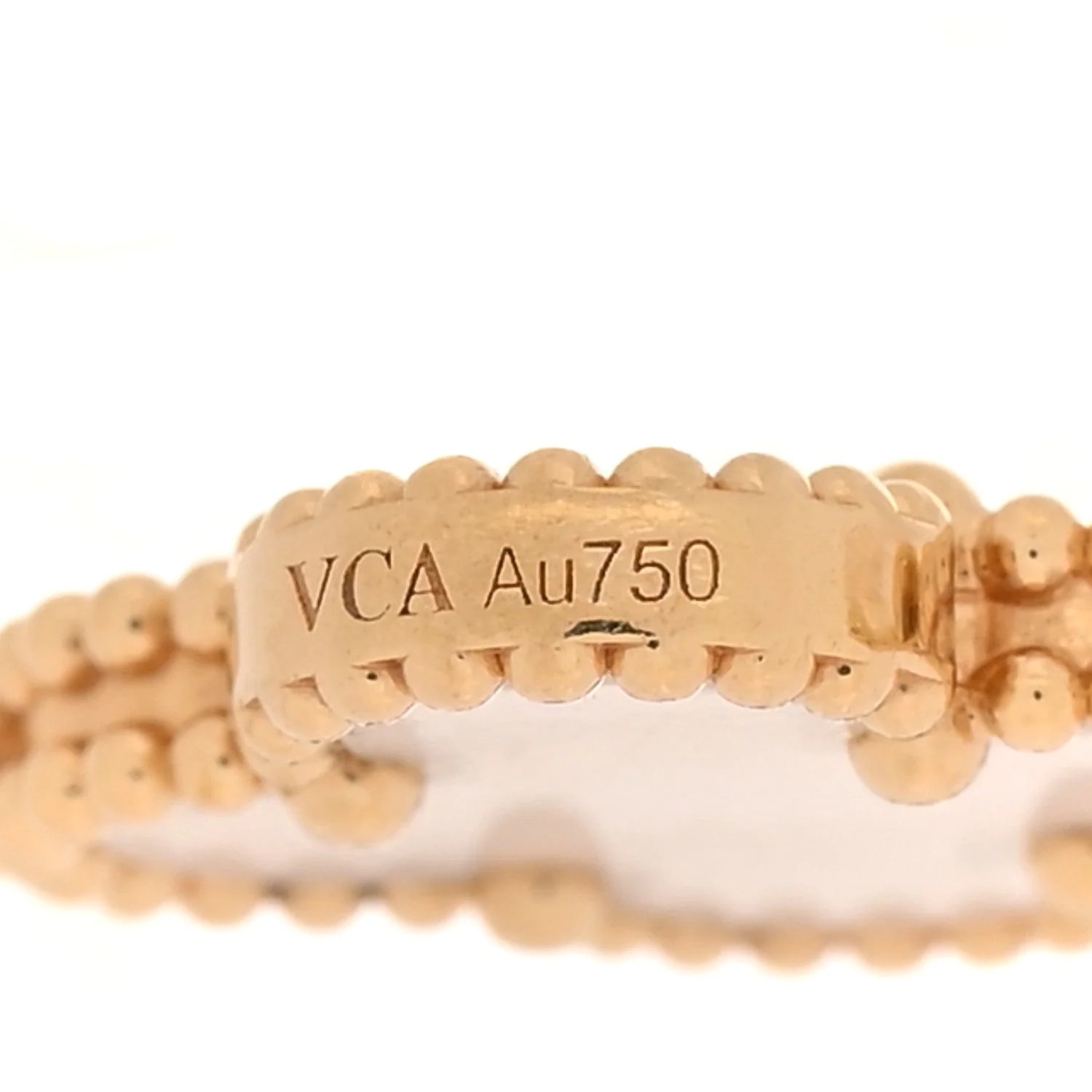 18K Yellow Gold Mother of Pearl 5 Motifs Alhambra 4