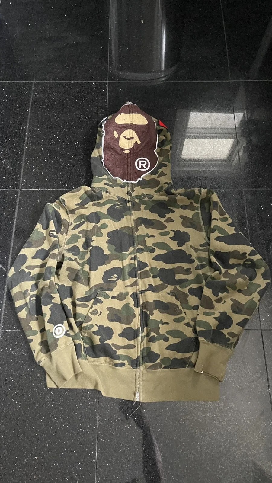 BAPE — Bape ABC Camo 2ND APE Full-zip Hoodie — streetwear — resale