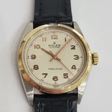 Rolex Ref 6426 Oyster Precision 14k Gold SS 34mm 1960s Manual Wind RA745B 2