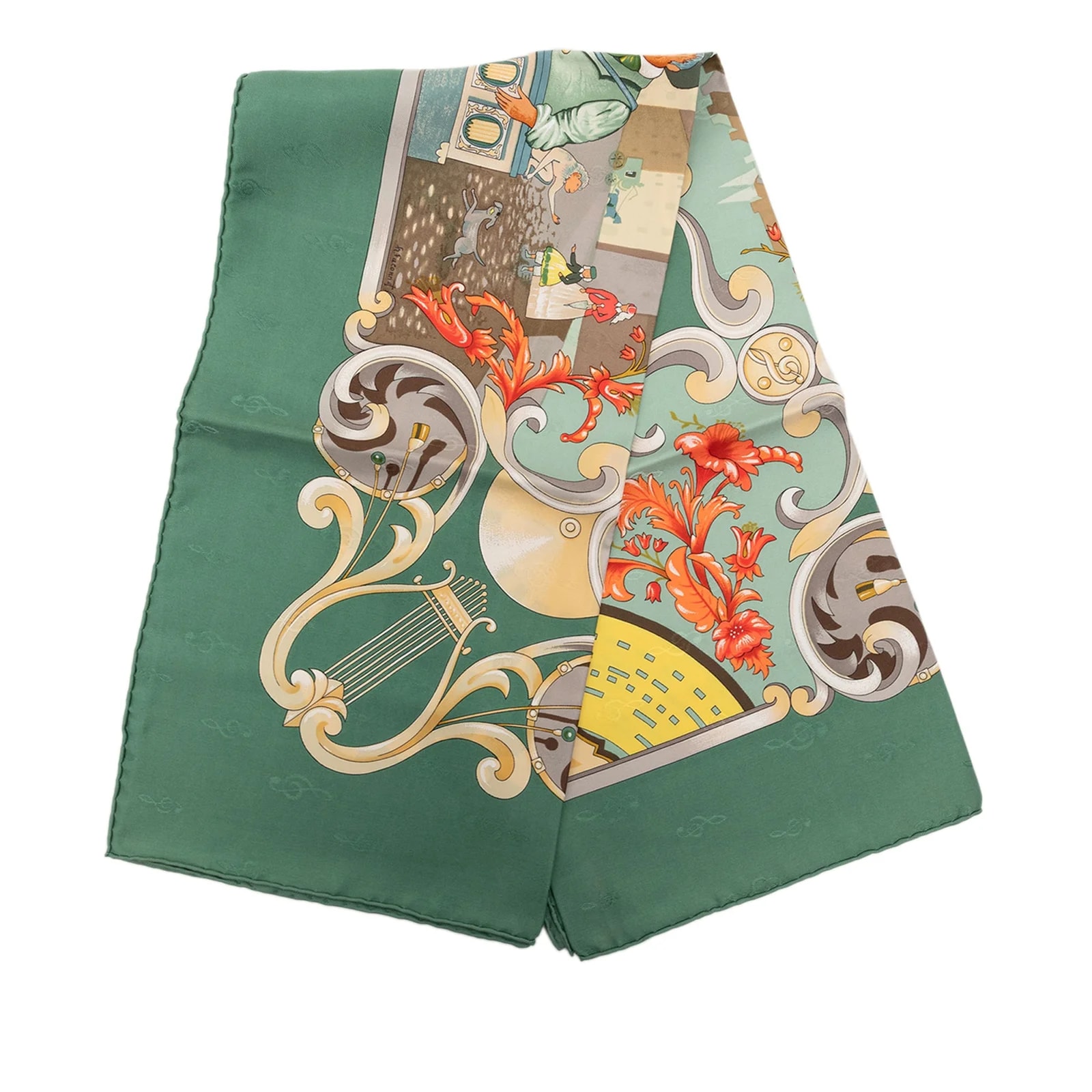 Hermès — Orgauphone et Autres Mecaniques Scarf 90 — Accessory — resale