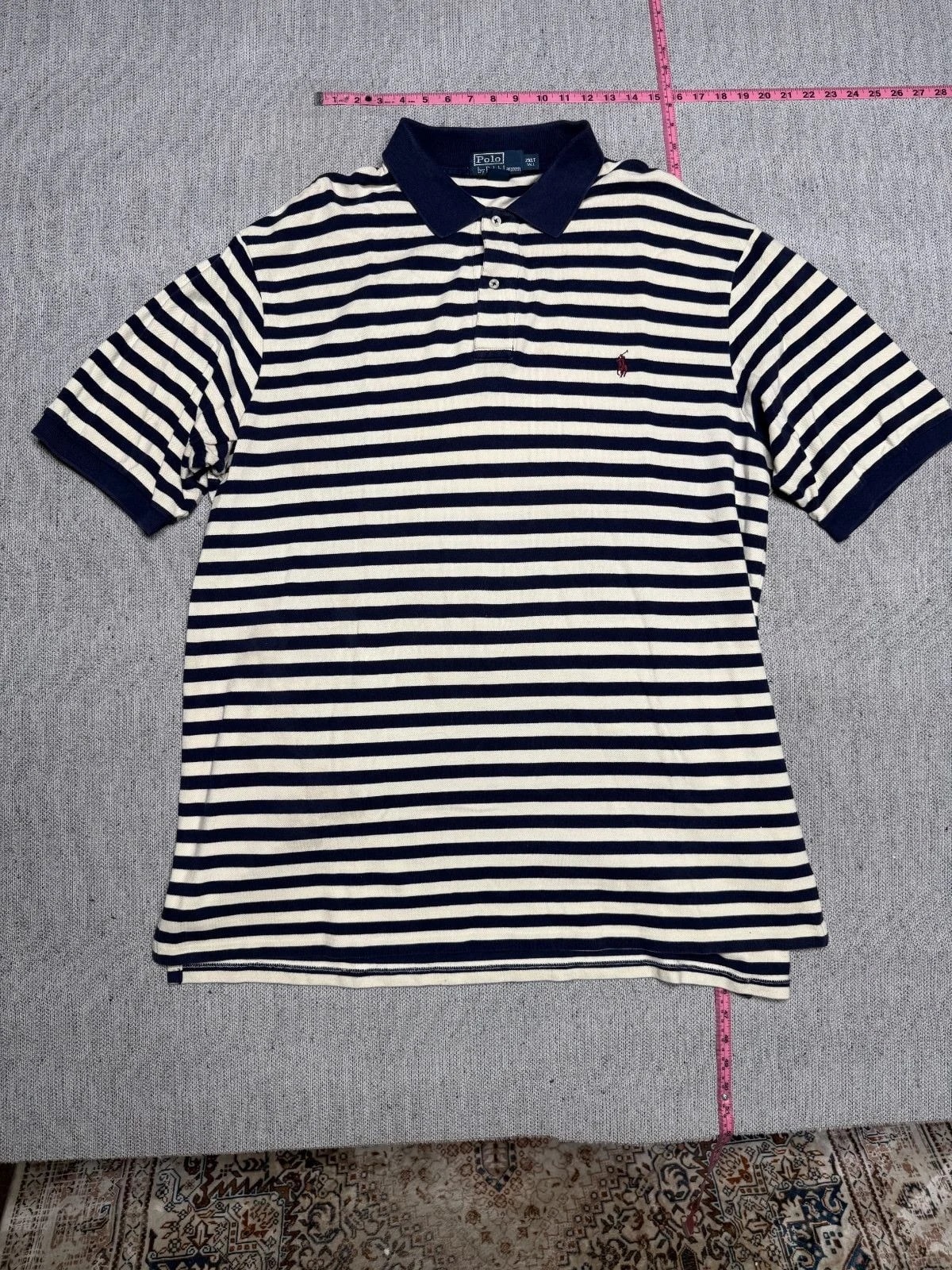 Polo Ralph Lauren — Polo Ralph Lauren Striped Cotton Polo Shirt 2XLT Tall — streetwear — resale
