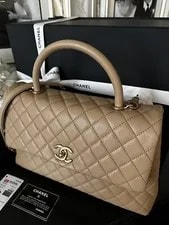 Chanel 17S Coco Handle Flapbag With Top Handle and Tone Metal 2