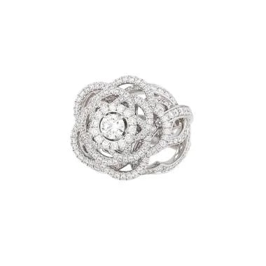 Chanel — Chanel Camélia Brodé in White Gold and Diamonds — Jewelry — resale