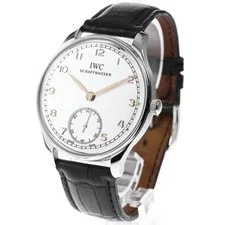IWC — IWC Portugieser Hand-Wound IW545408 44mm SS Silver Dial Manual Wind #C3653 — Watch — resale