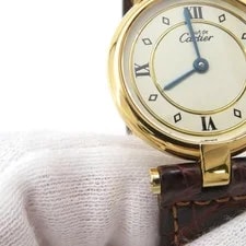 Cartier Must W1002353 SV925 / Leather 24mm Ivory Dial Quartz #TZW1175 4