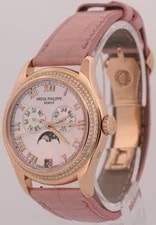 2010 Papers Patek Philippe Annual Calendar Diamond MOP 18K Gold 37mm 4936R BOX 3