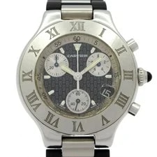 Cartier — Cartier Chronoscaph LM W10125U2 2*** 3****** Black Silver — Watch — resale