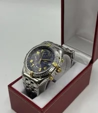 Breitling Chronomat B13050.1 Automatic Chronograph Blue Dial Two-Tone Gold Steel 2