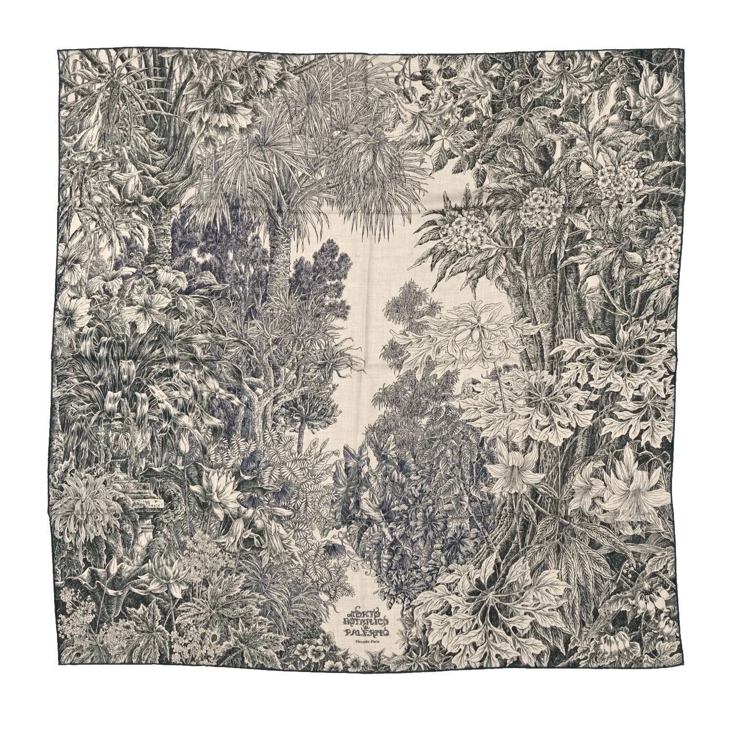 Hermès — All 'Orto Botanico di Palermo Shawl 140 Naturel Encre — Accessory — resale