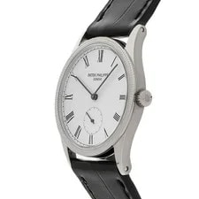 Patek Philippe Calatrava White Gold Manual 30mm White Dial Strap 3796DG 2