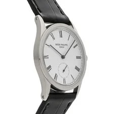 Patek Philippe Calatrava White Gold Manual 30mm White Dial Strap 3796DG 3