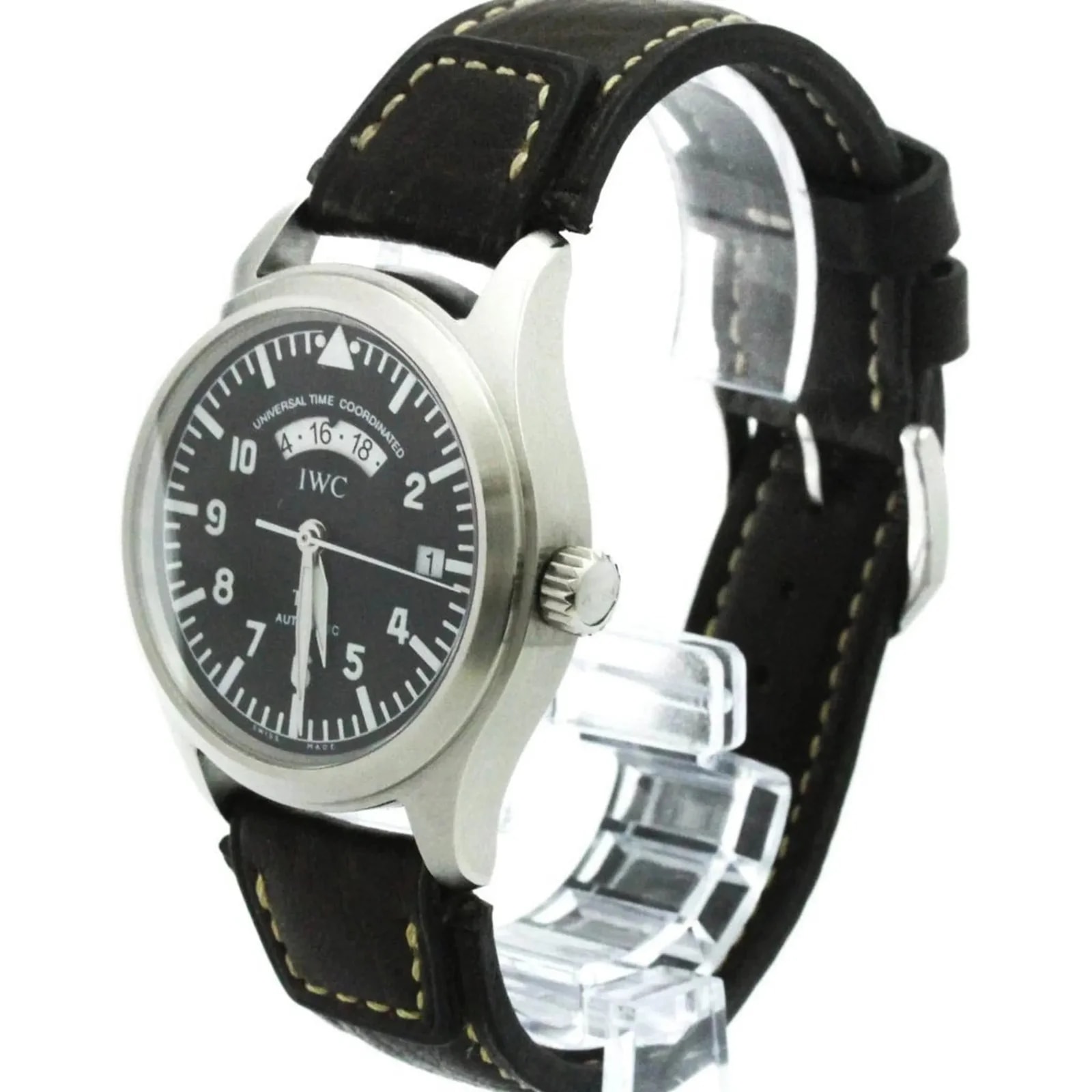 IWC Schaffhausen — IWC Schaffhausen Pilot Spitfire Chronograph Automatic Stainless Steel and Leather — Watch — resale