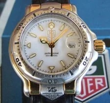 TAG HeUeR Classic 6000 SS/Solid 18K Gold~WH1351~OEM Leather~FULL Box Set 4