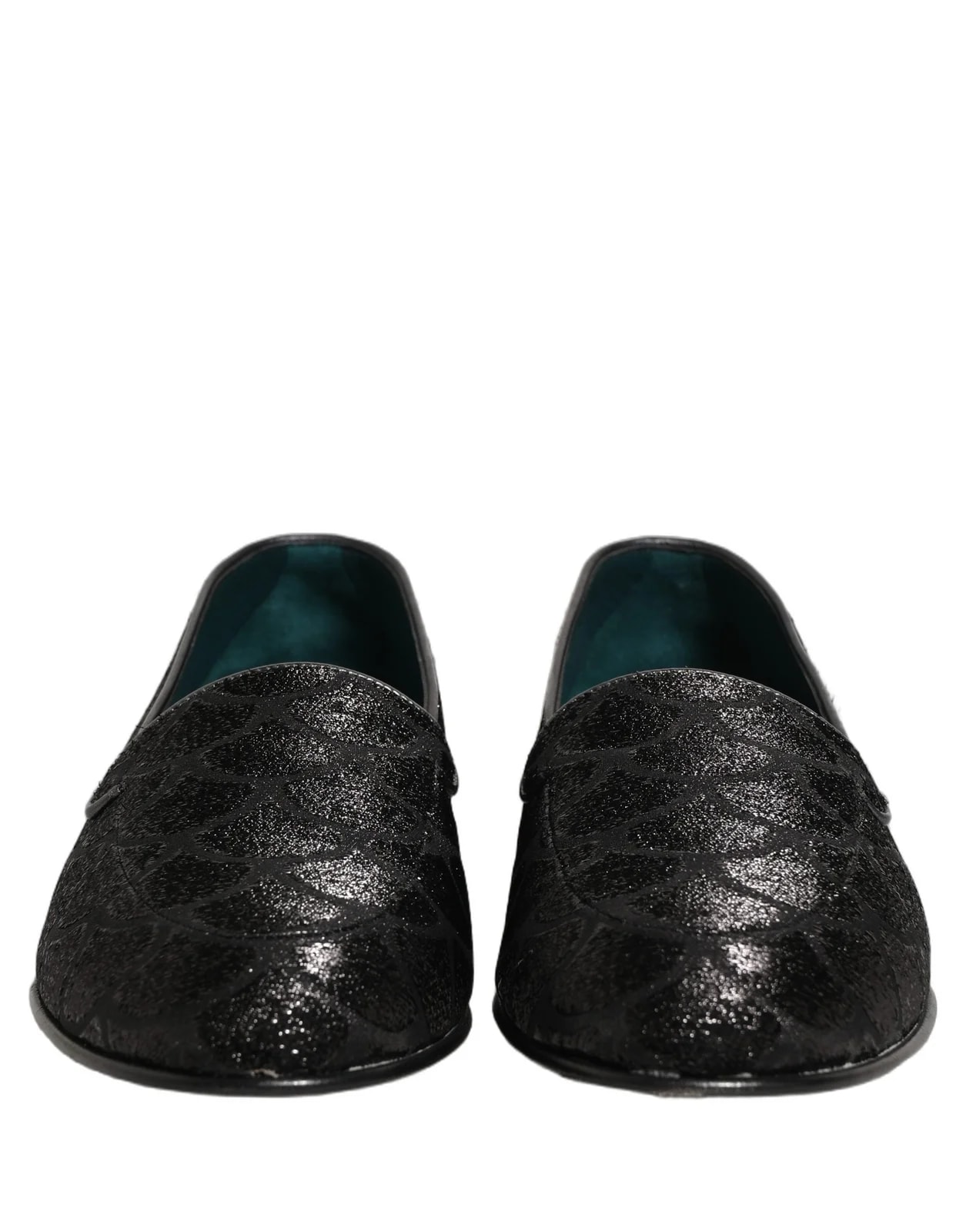 Dolce & Gabbana Glitter Brocade Dress Loafers Shoes 2